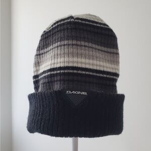 Dakine Charcoal and Cream Knit Beanie